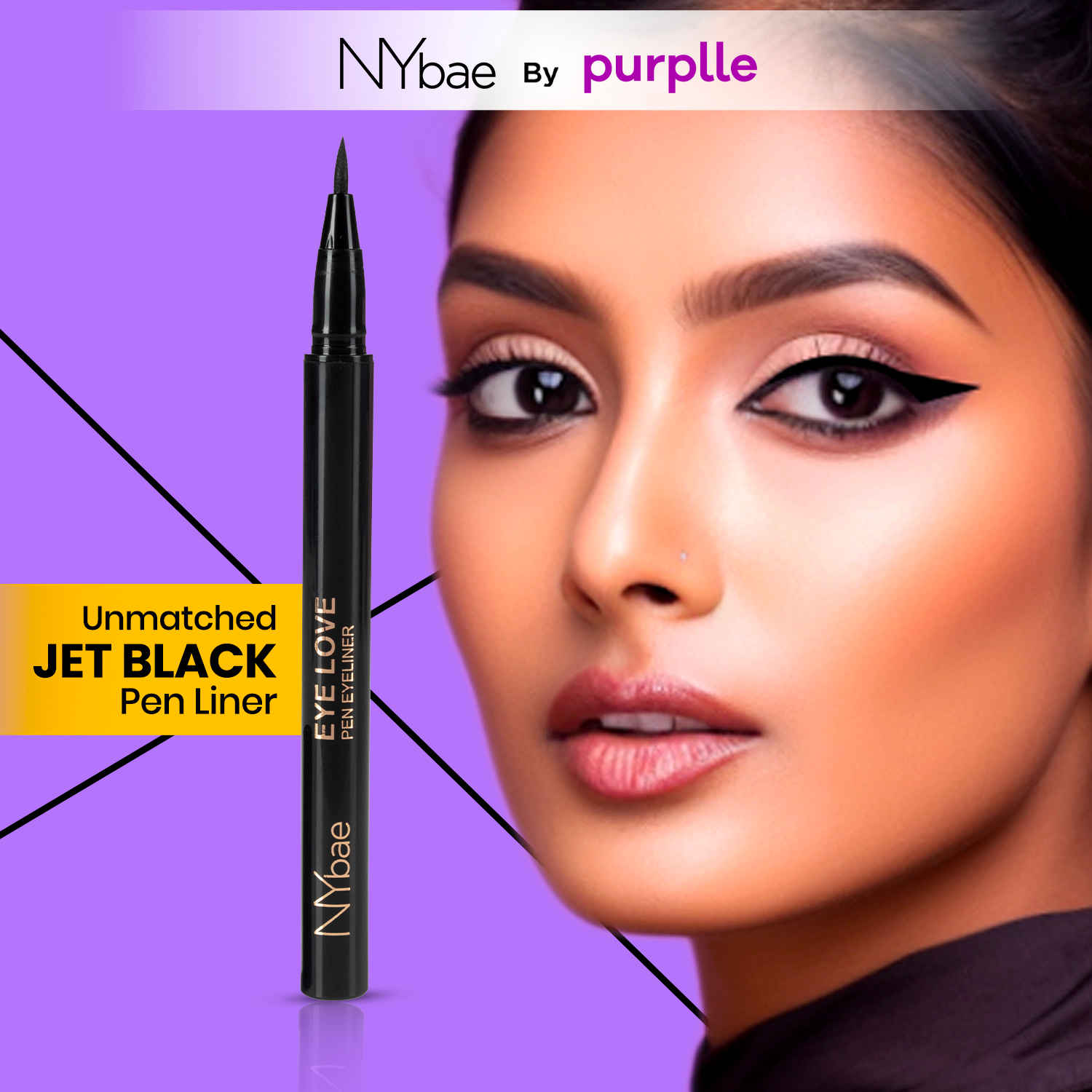 Buy NY Bae Eye Love Pen Eyeliner - Black Ink | Sketch Eyeliner | Korean Beauty | Eye Makeup | Smudgeproof | Liquid Eyeliner Pen - 1 gm - Purplle