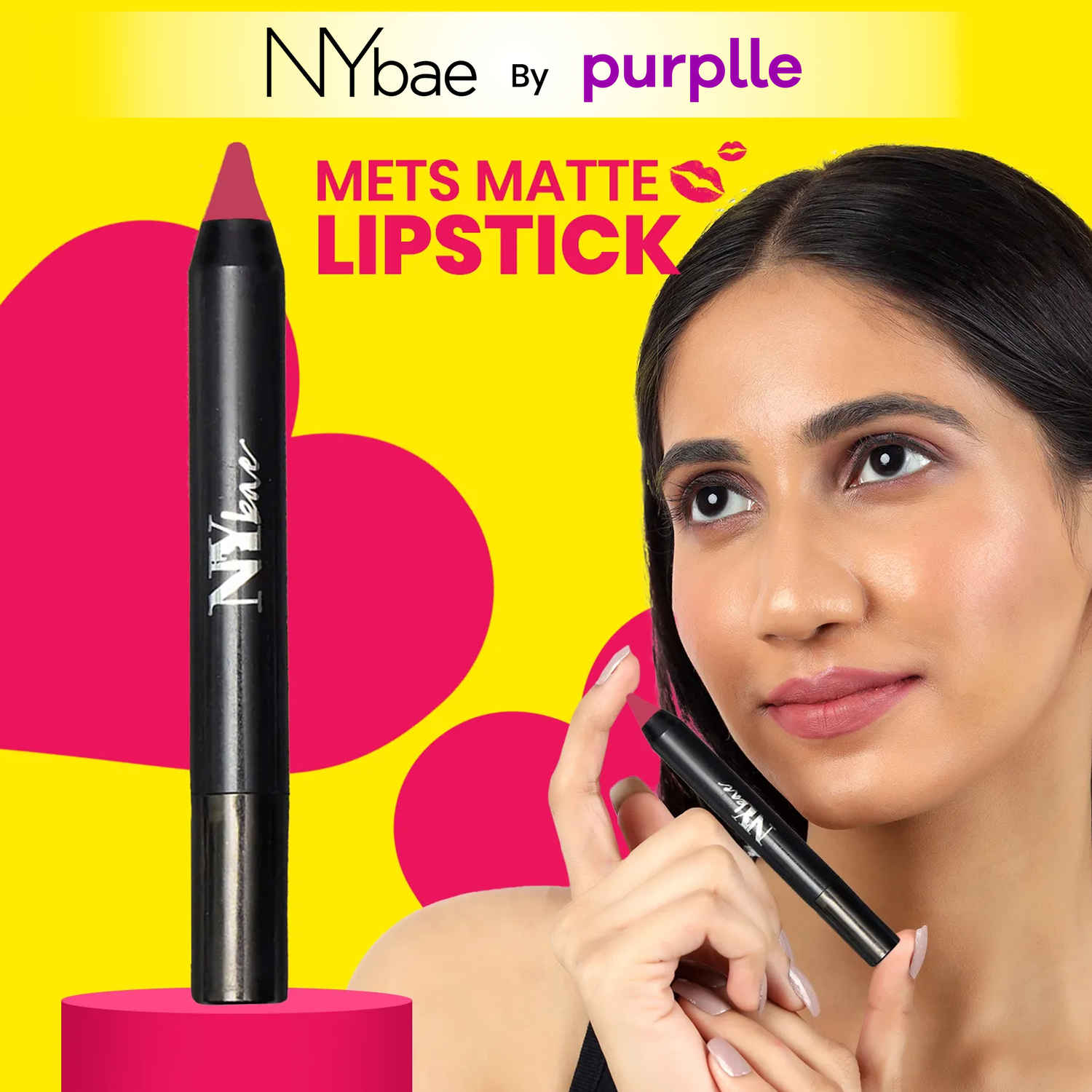Buy NY Bae Mets Matte Lip Crayon - Majestic Mauve 41 (2.8 gm) | Creamy Matte Finish |A Moisturizing | SPF Protection - Purplle