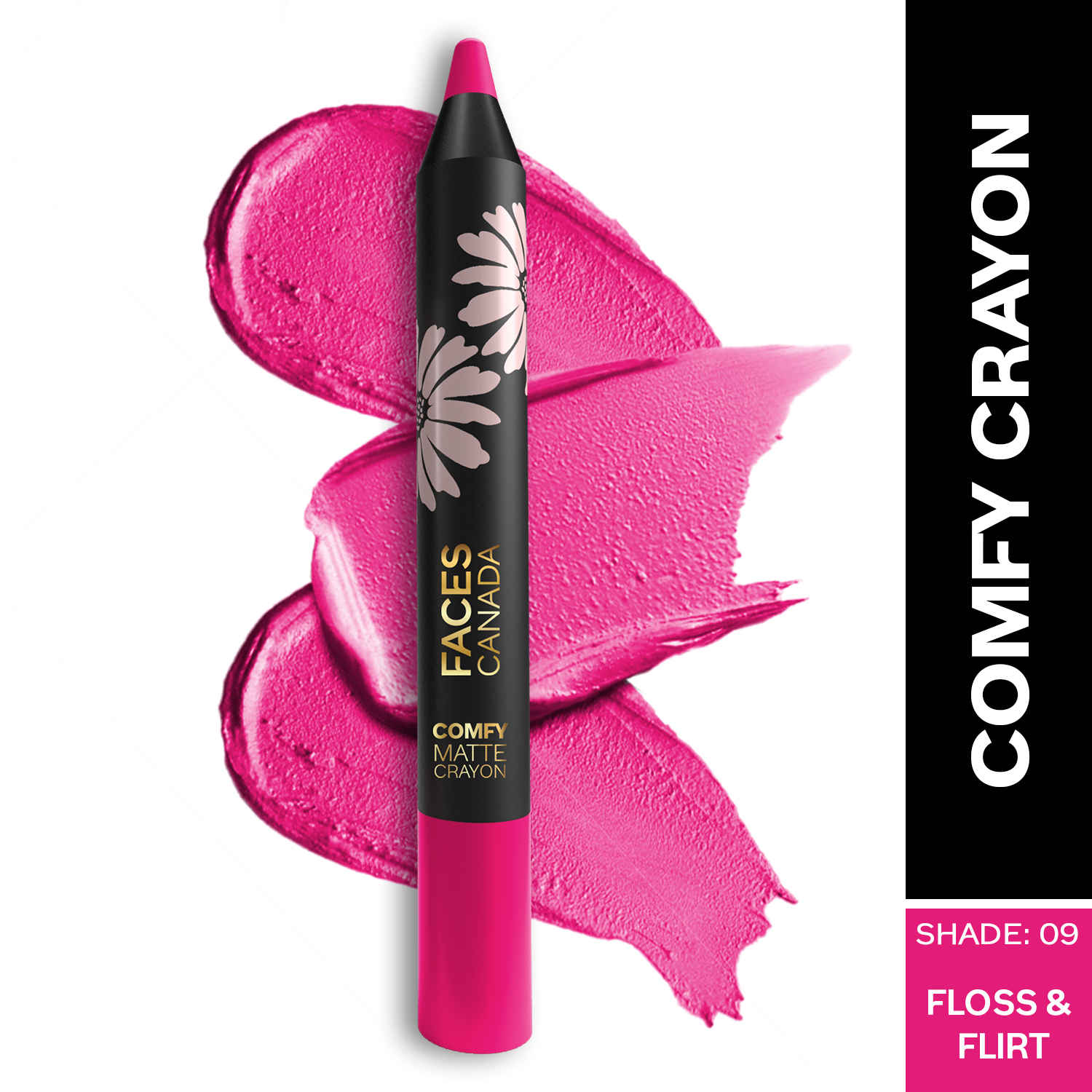 Buy FACES CANADA Comfy Matte Crayon I Creamy Matte I Chamomile & Shea Butter I Alcohol-free I Floss & Flirt 09 2.8 gm - Purplle