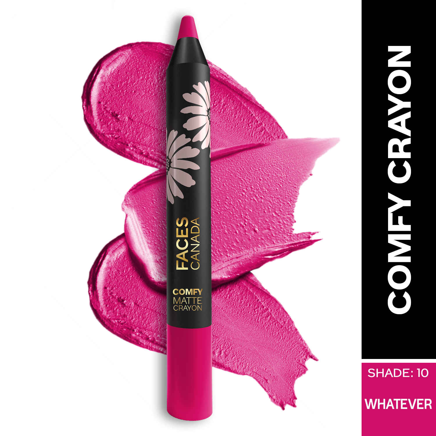 Buy FACES CANADA Comfy Matte Crayon I Creamy Matte I Chamomile & Shea Butter I Alcohol-free I Whatever 10 2.8 gm - Purplle