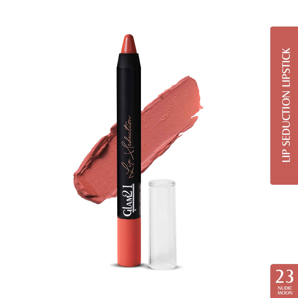 Buy Glam 21 Lip Seduction Non- Transfer Crayon Lipstick| Lightweight & Longlasting|Creamy Matte Formula - 2.8gm| Nudic Moon | 23 - Purplle