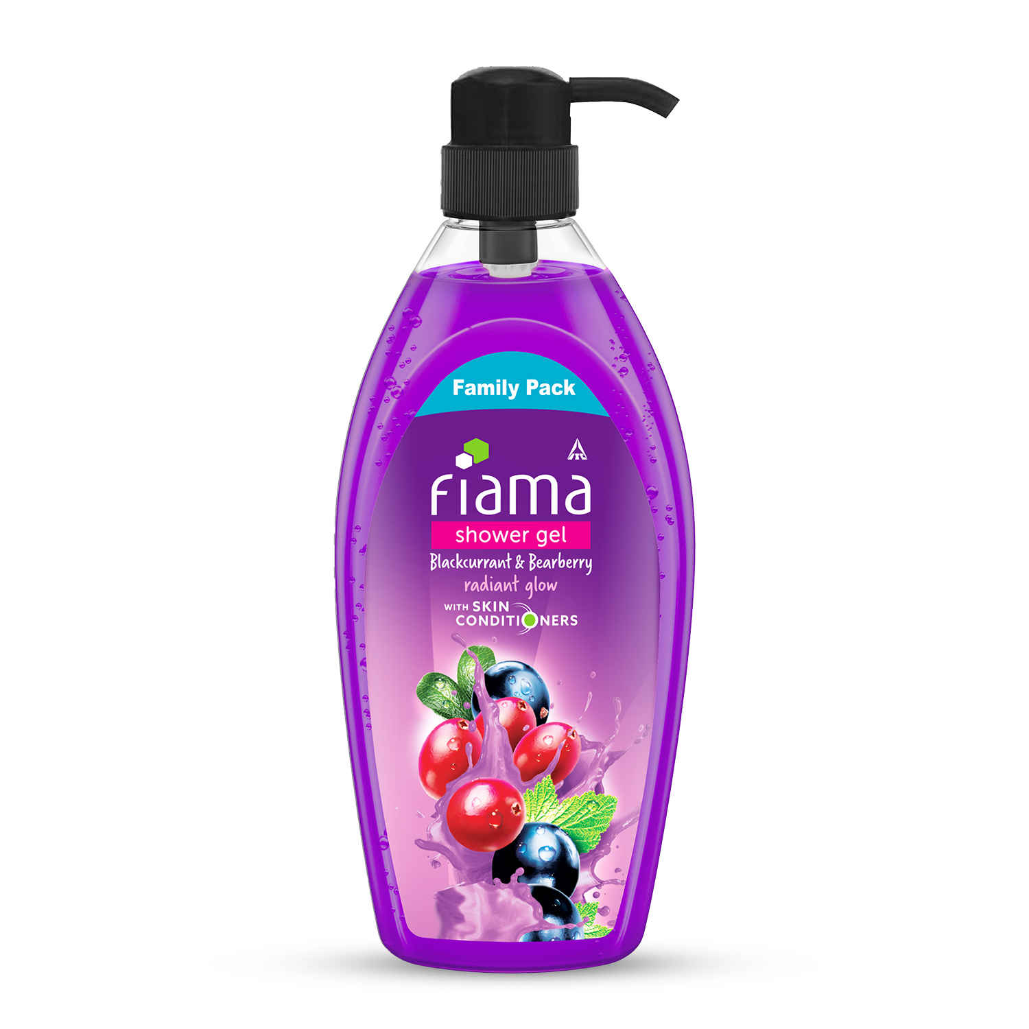 Buy Fiama Shower Gel, Family pack, Blackcurrant & Bearberry Body Wash with Skin Conditioners for Radiant Glow, 900 ml bottle - Purplle