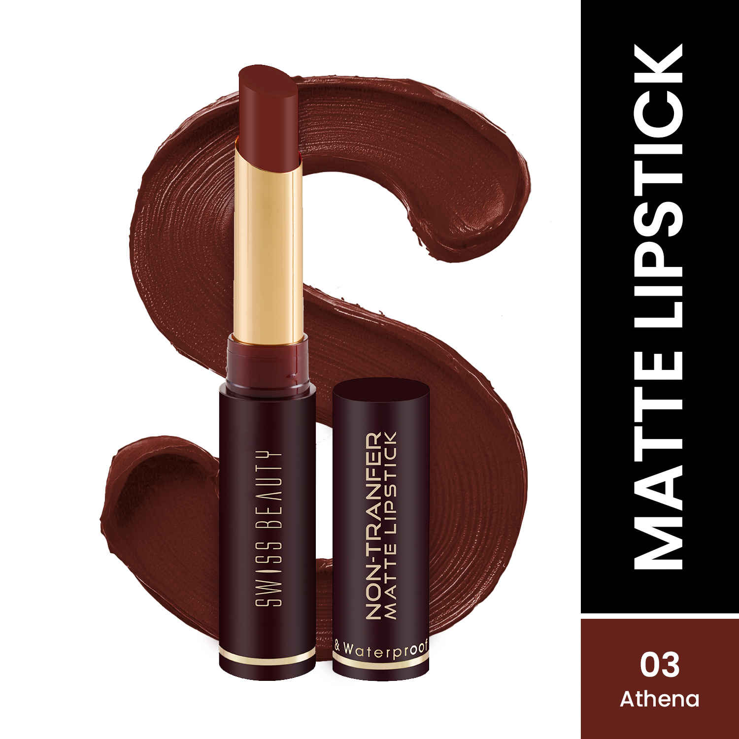 Buy Swiss Beauty Non Transfer Lipstick 03 Athena (2 gm) - Purplle