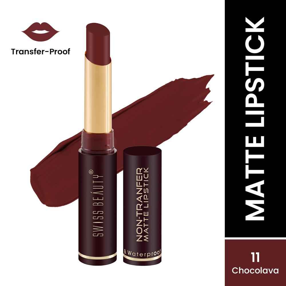 Buy Swiss Beauty Non Transfer Lipstick 11 Chocolava (2 gm) - Purplle