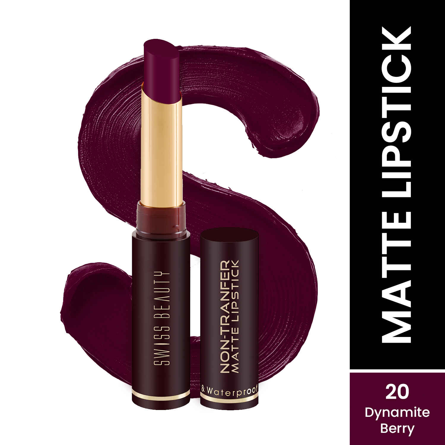 Buy Swiss Beauty Non Transfer Lipstick 20 Dynamitte Berry (2 gm) - Purplle
