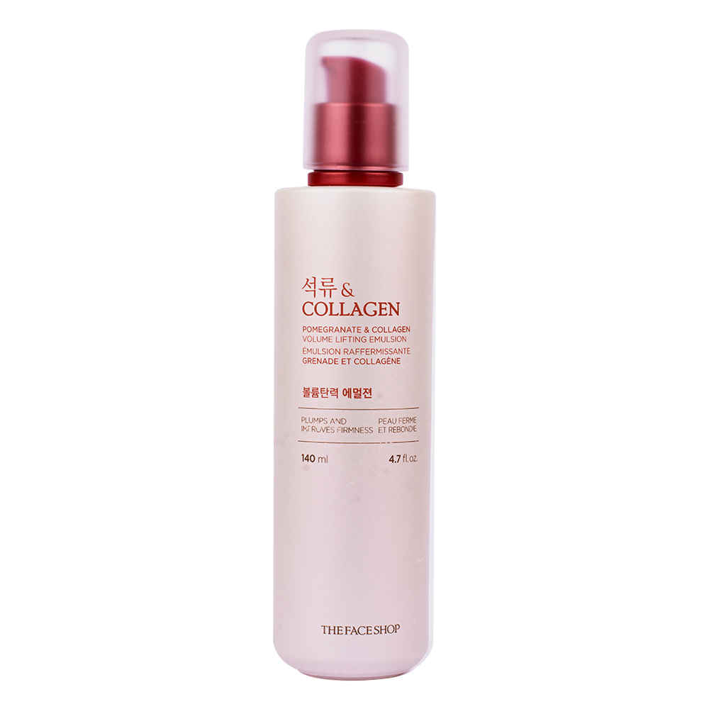 Buy The Face Shop Pomegranate And Collagen Volume Lifting Emulsion, Daily wear Face Cream with 10% Marine Collagen & Pomegranate Extracts 140 ml - Purplle