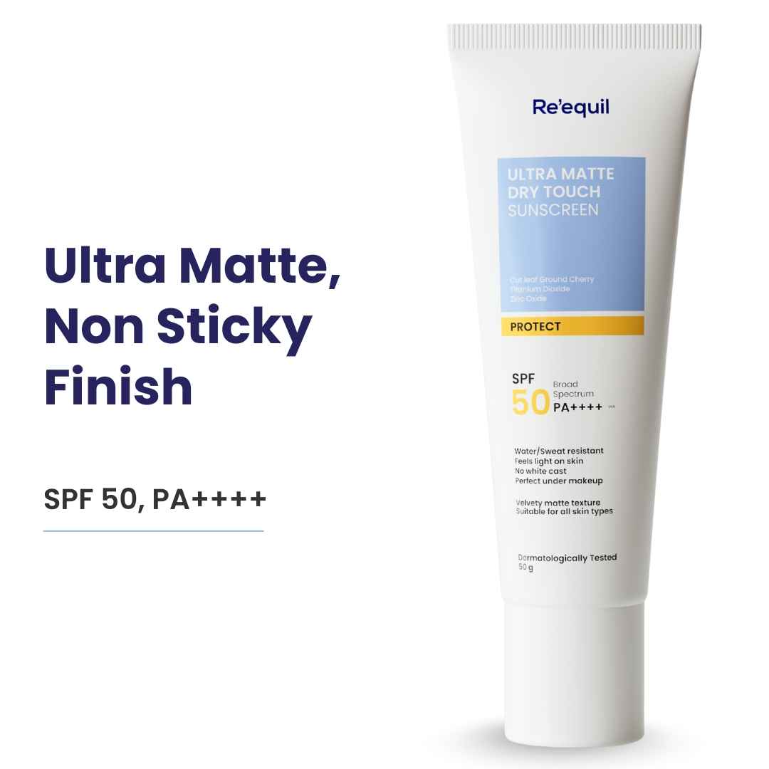 Buy Re'equil Ultra Matte Dry Touch Sunscreen Gel SPF 50 PA++++ 50 gm - Purplle