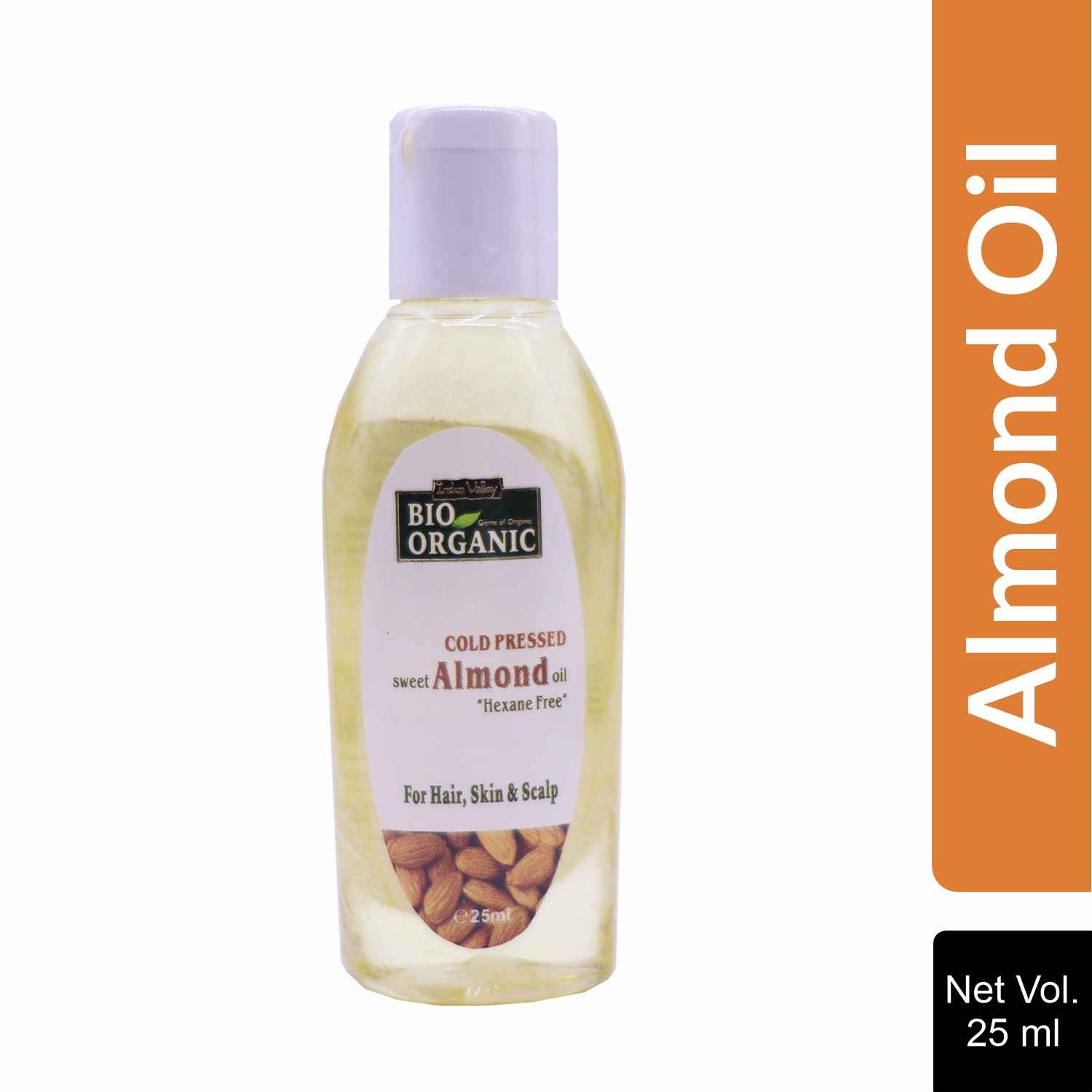 Buy Indus Valley BioOrganic Cold Pressed Sweet Almond Oil (25 ml) - Purplle