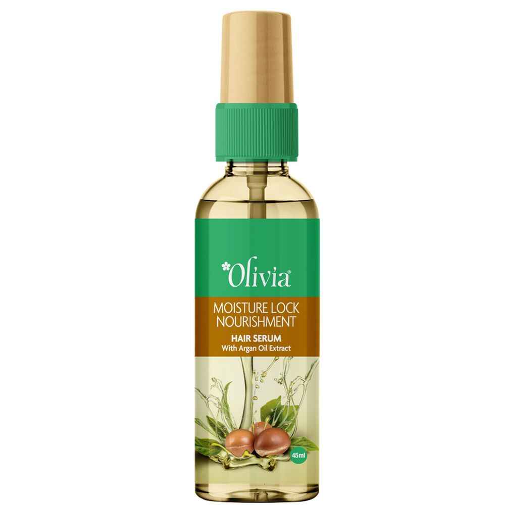 Buy Olivia Moisture Lock Nourishment Hair Serum with Argan Oil Extract 45 ml - Purplle