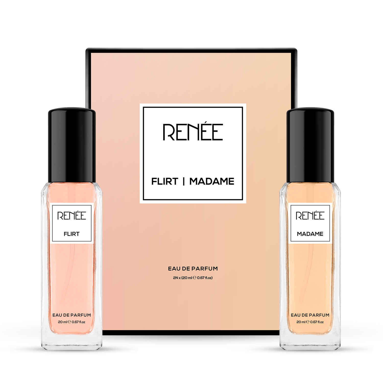 Buy RENEE Flirt & Madame Eau De Perfume-20ml each(Pack Of 2) 40 ml - Premium Long-lasting Fragrance - Versatile Scent for All Occasions - Perfect Gifting Option - Purplle