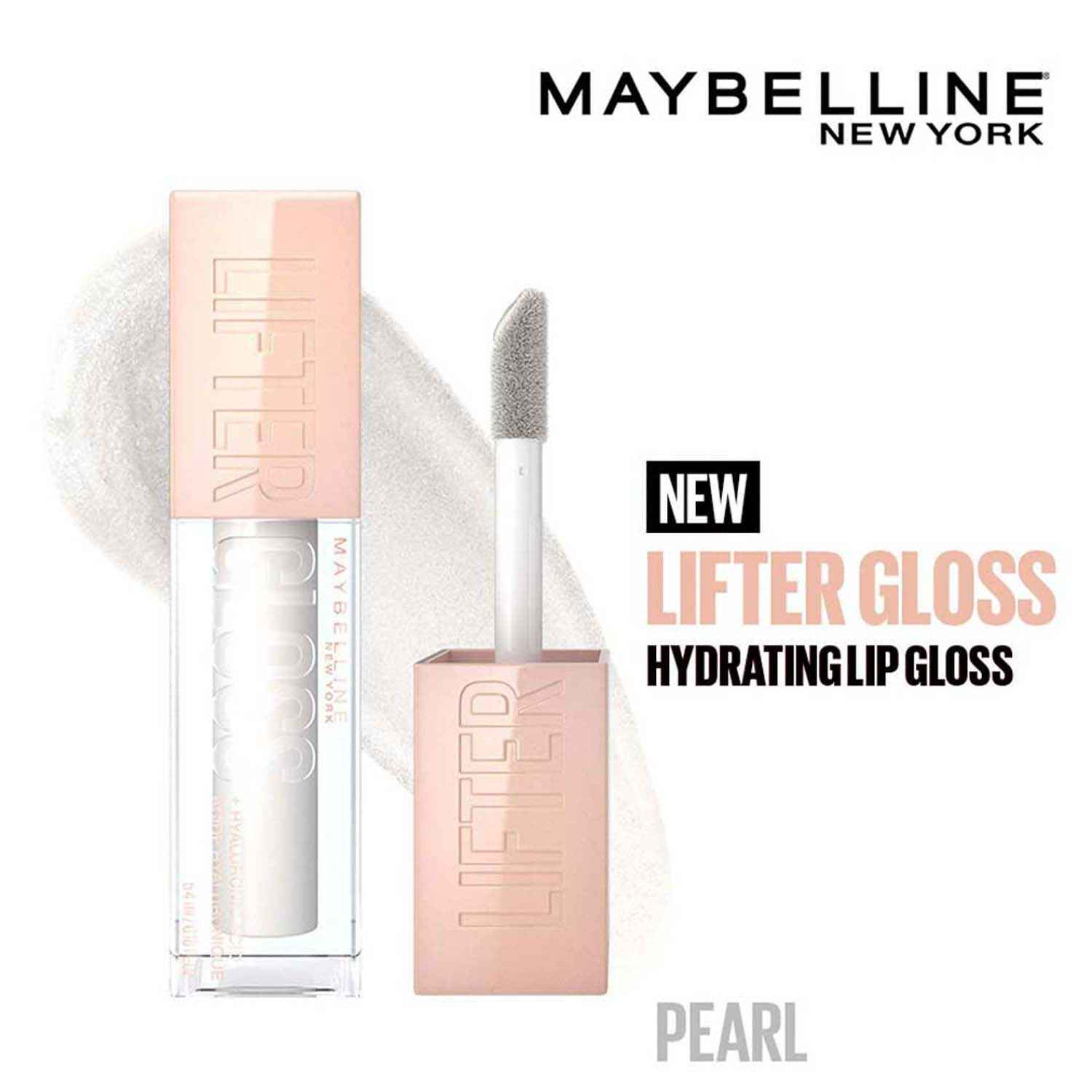 Buy Maybelline New York Lifter Gloss | Moisturizing, Tinted Lip Gloss With Hyaluronic Acid, Pearl , 5.4 ml - Purplle