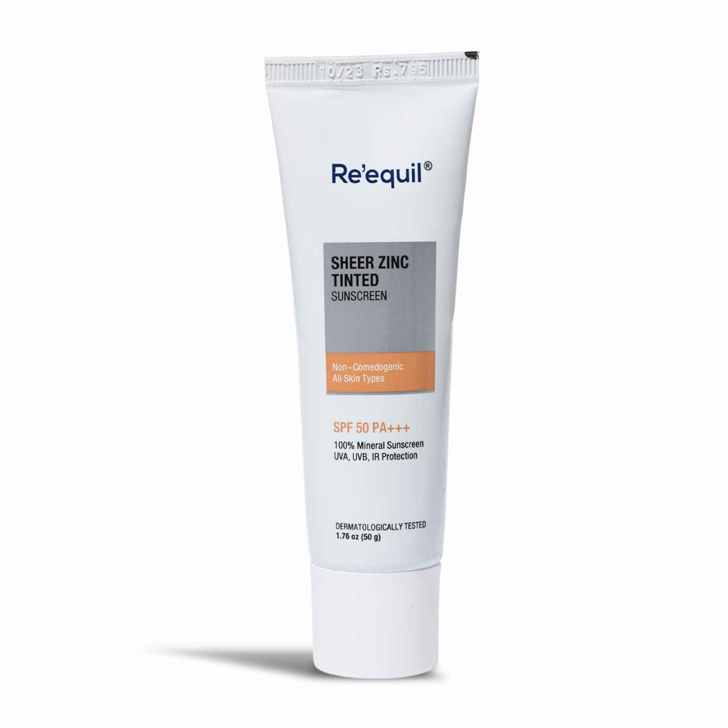 Buy Re'equil Sheer Zinc Tinted Mineral Sunscreen SPF 50 PA+++ 50 gm - Purplle
