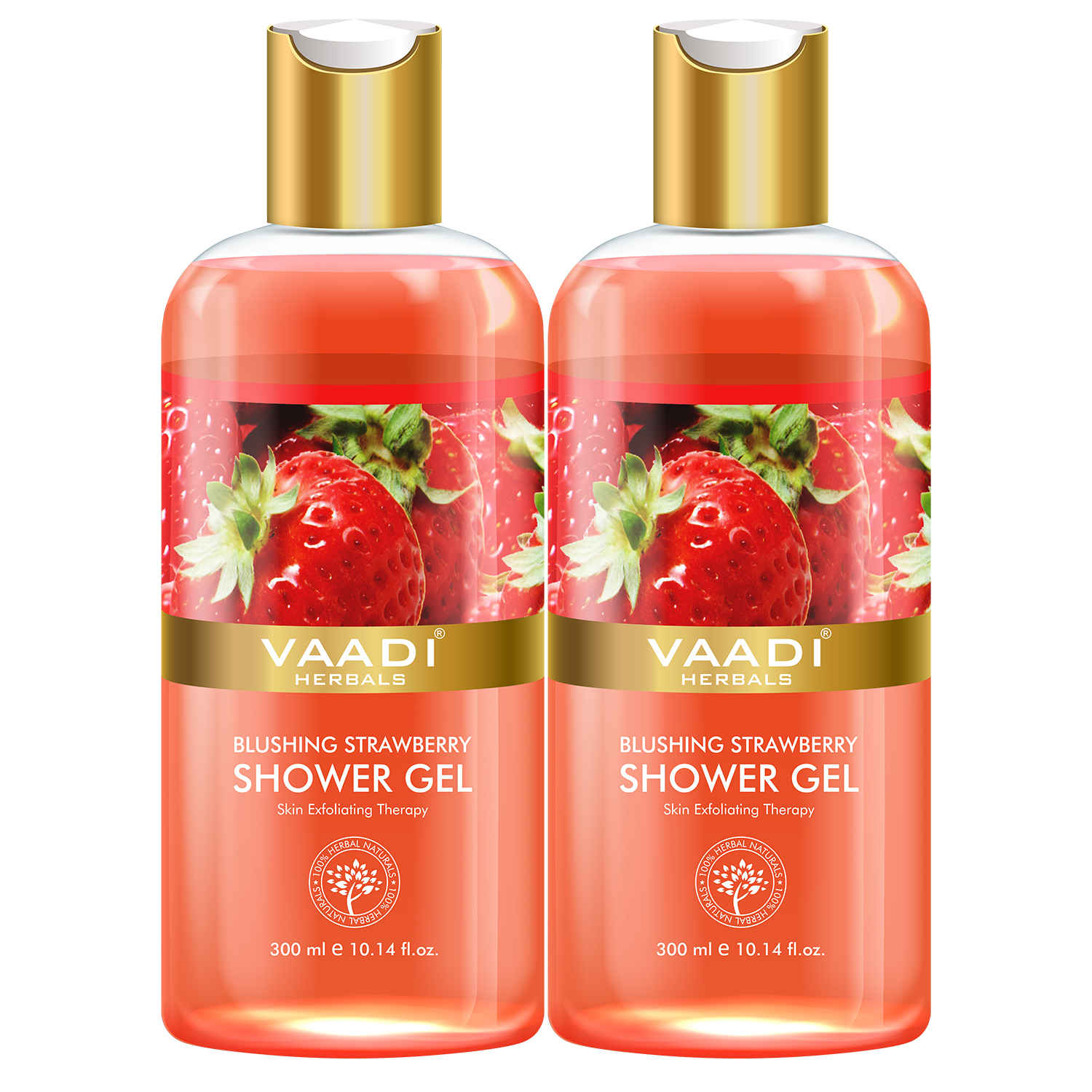 Buy Vaadi Herbals Blushing Strawberry Shower Gel Value Pack of 2 (300 ml x 2) - Purplle