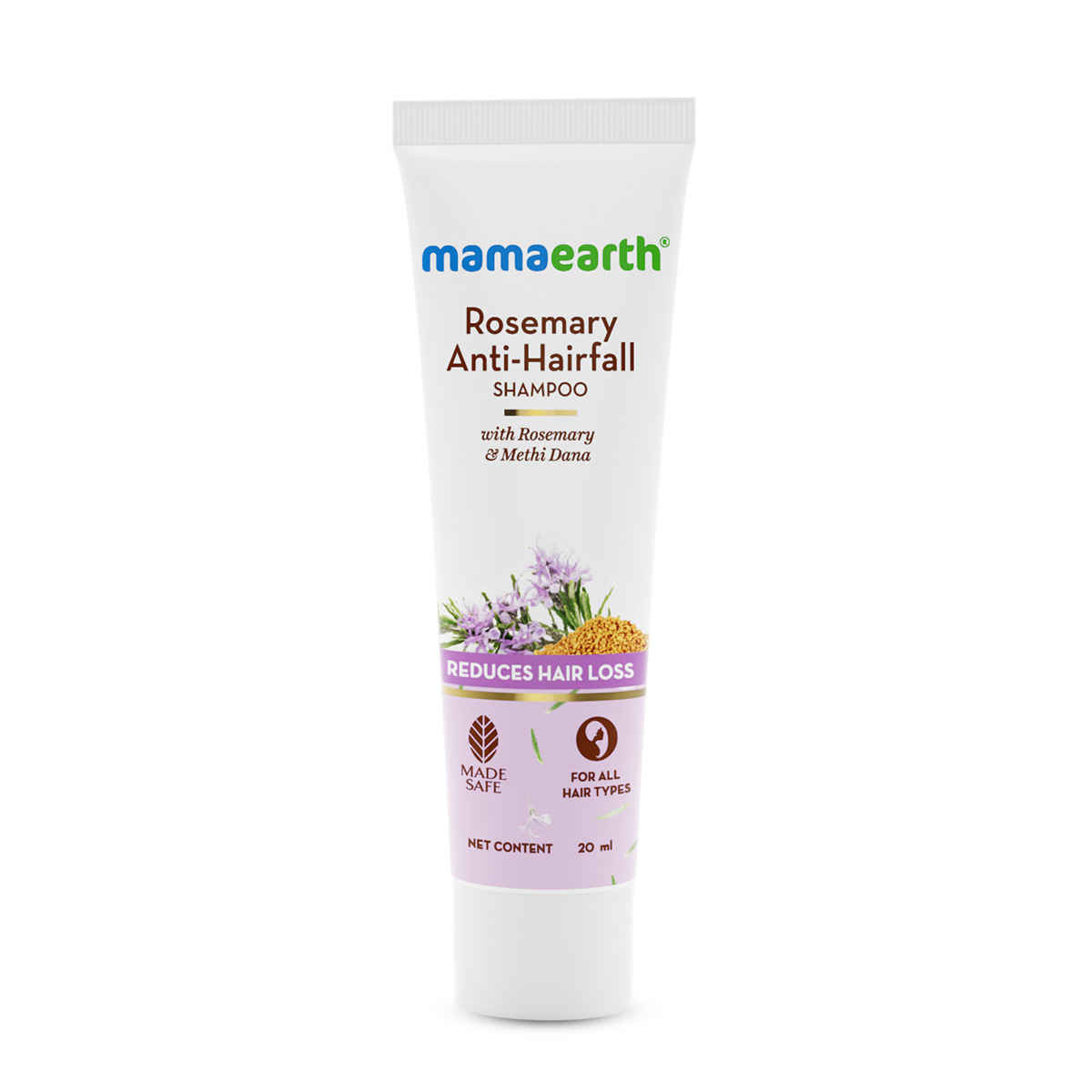 Buy Mamaearth Rosemary Anti-Hair Fall Shampoo with Methi Dana for Reducing Hair Loss & Breakage- 20 ml - Purplle