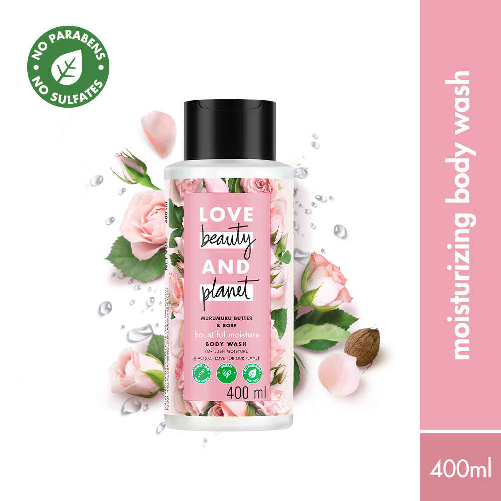Buy Love Beauty Planet Natural Murumuru Butter and Rose Sulfate Free Body Wash, 400 ml - Purplle