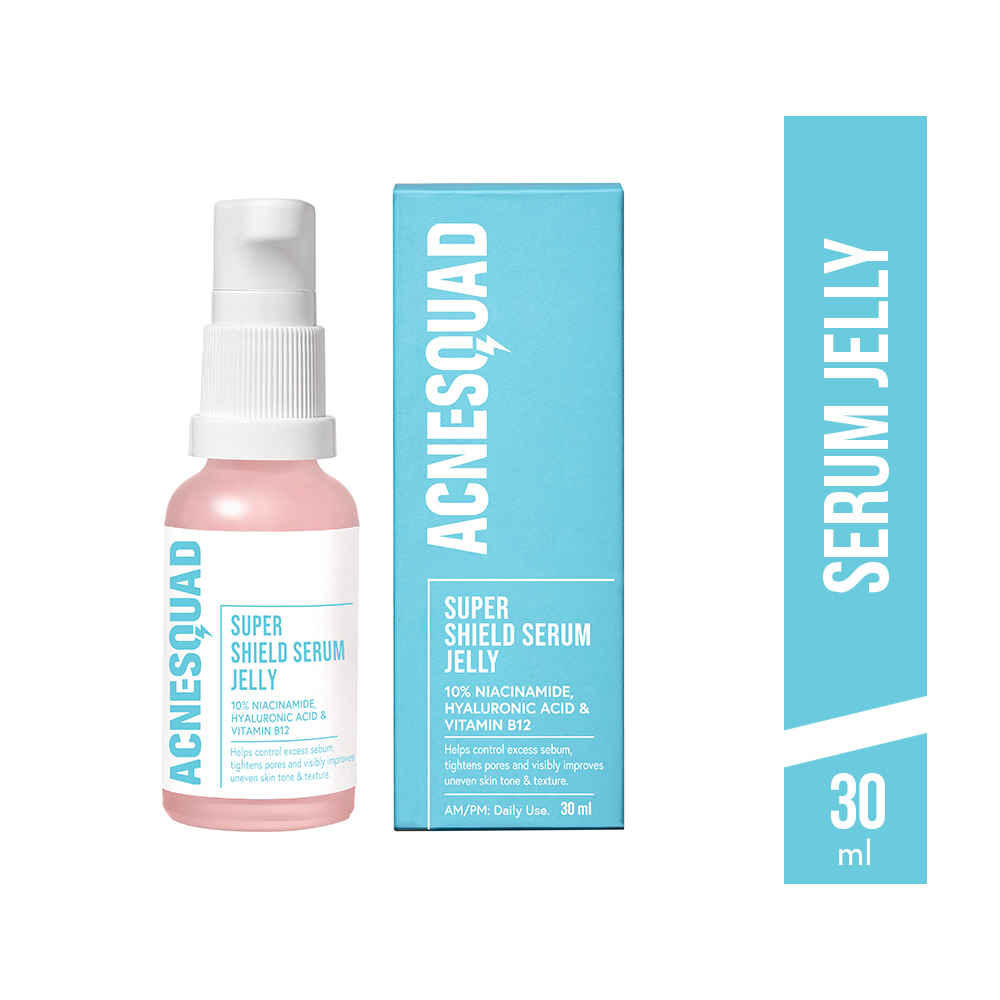 Buy Acne Squad Pore Minimising Super Shield Serum Jelly with 10% Niacinamide 30 ml - Purplle