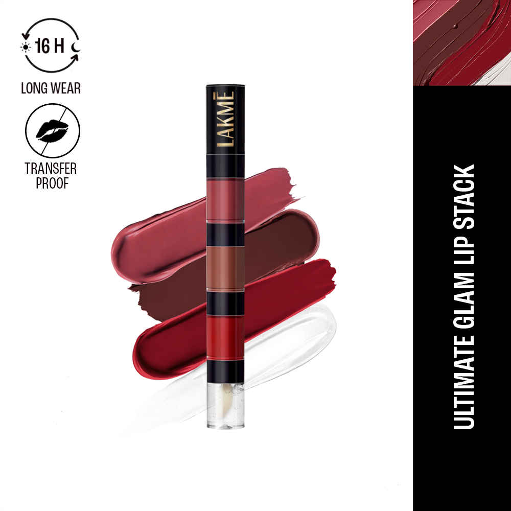 Buy Lakme Ultimate Glam 4 in 1 lip stack, Evening Glam 4 ml - Purplle