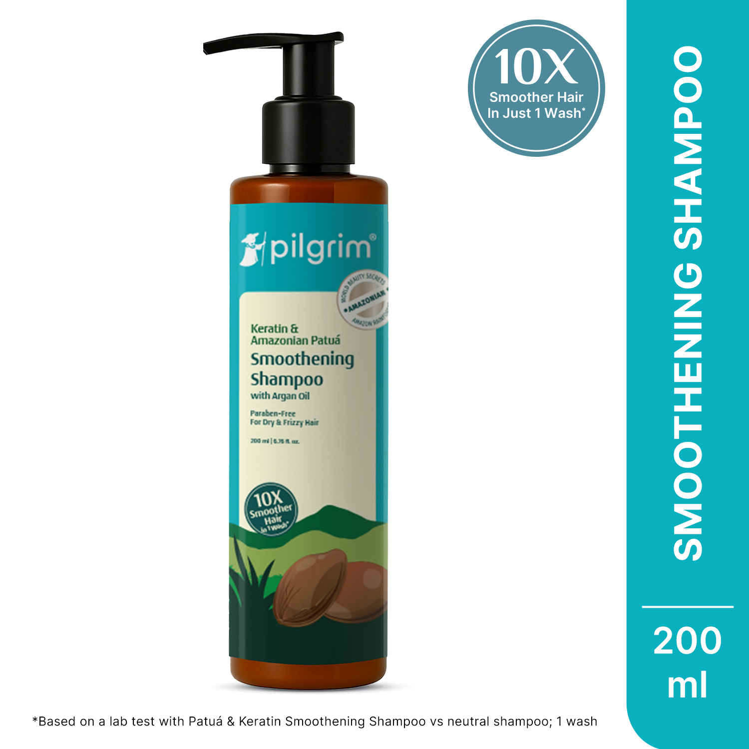 Buy Pilgrim Patua & Keratin Hair SMOOTHENING SHAMPOO for Dry & Frizzy hair | Sulphate & Paraben free shampoo for Women & Men | Shampoo for hair Smoothening & healthy scalp | 200 ml - Purplle