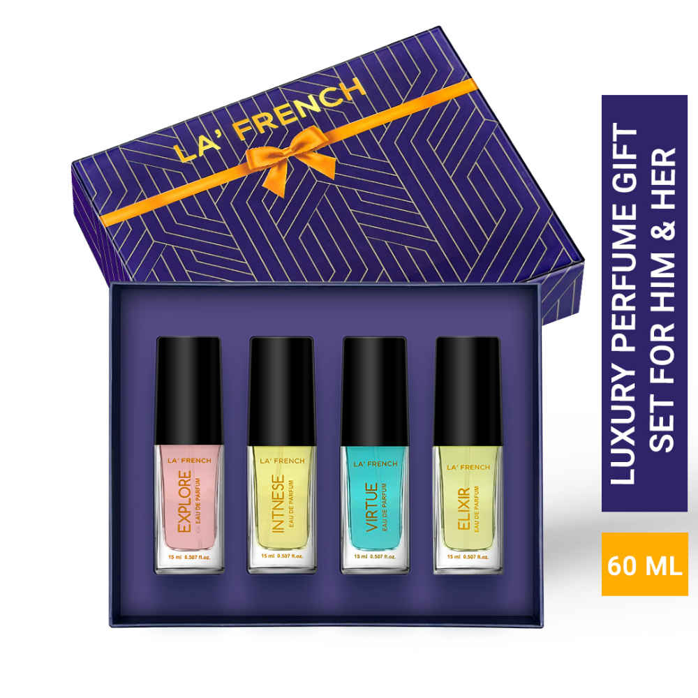 Buy La French Elixir Explore Intense & Virtue Perfume Valentine Gift Set for Men & Women 60 ml - Purplle