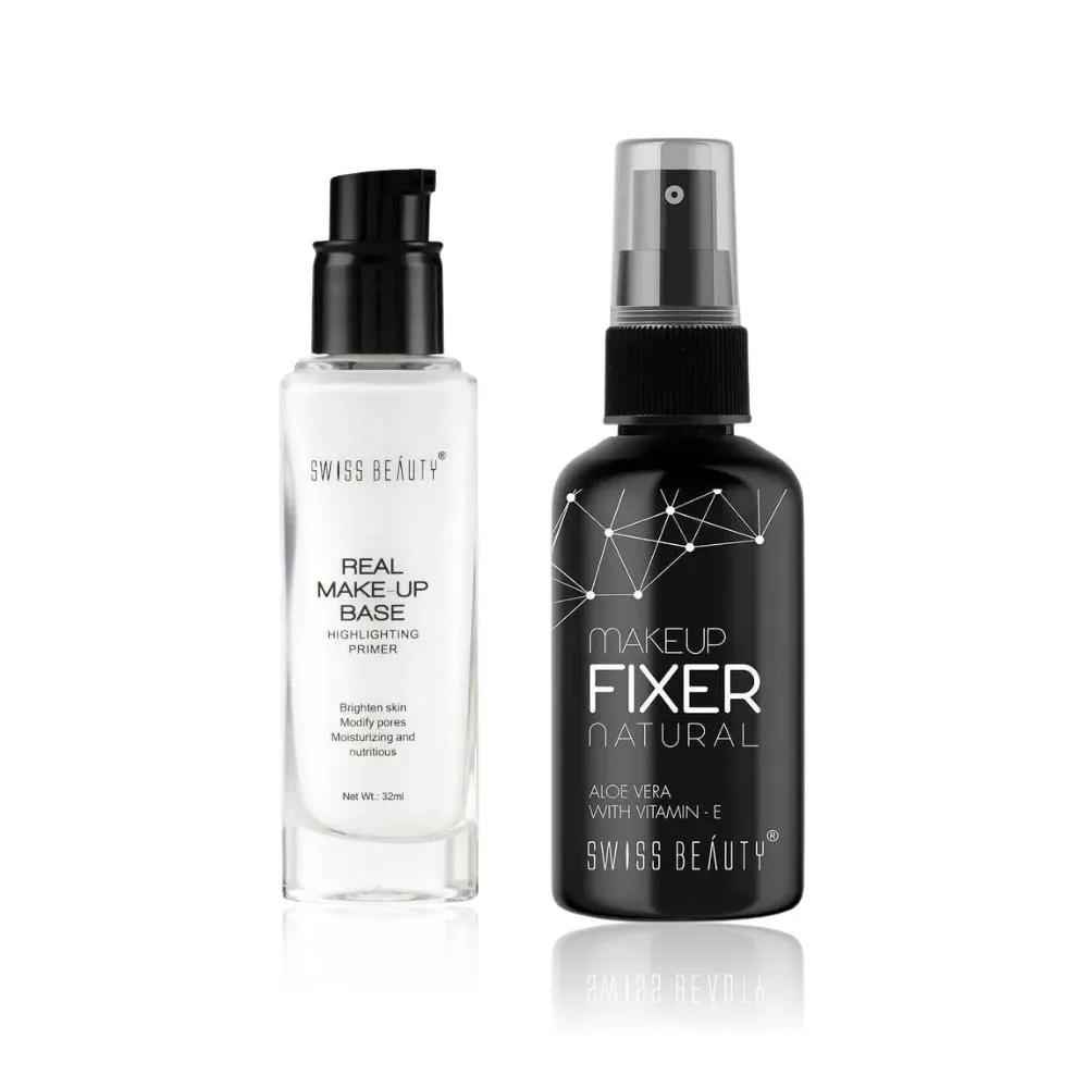 Buy Swiss Beauty Makeup Kit 1 (Makeup Fixer (70 ml) + Highlighting Primer-Natural Tint(32 ml)) - Purplle