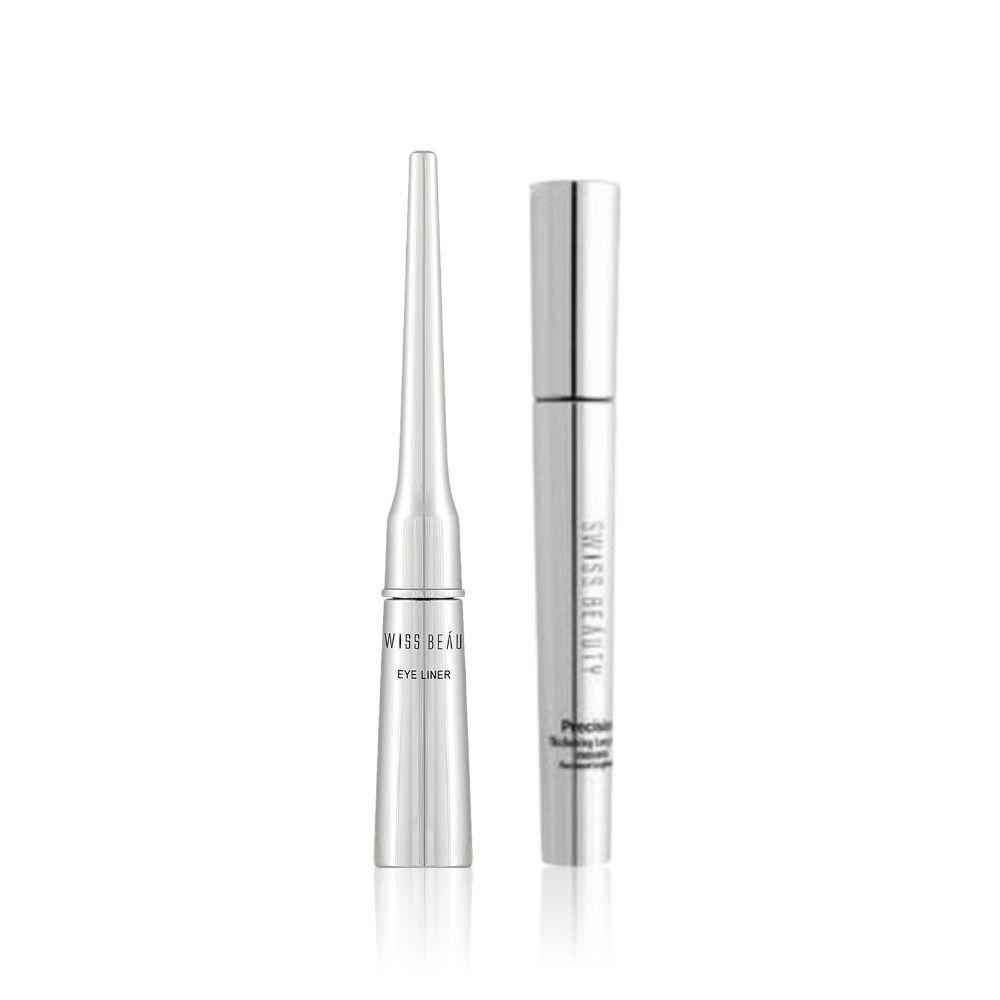 Buy Swiss Beauty Mascara+Eyeliner ( Precision Mascara (Black- 8.5 ml) + Liquid Eyeliner (Black-4 ml)) - Purplle