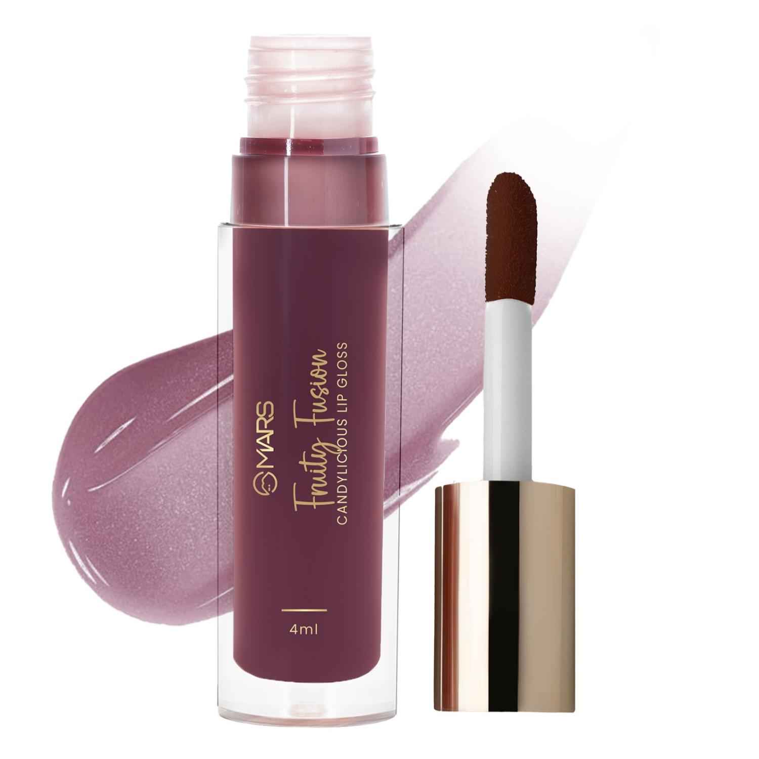 Buy MARS Candylicious Sheer Lip Gloss for Women | Hydrating & High Shine | Lightweight | Non-Sticky | Enriched with Vitamin-E, Hyaluronic Acid & Avocado Ester (4 ml) (07-FRUITY FUSION) - Purplle