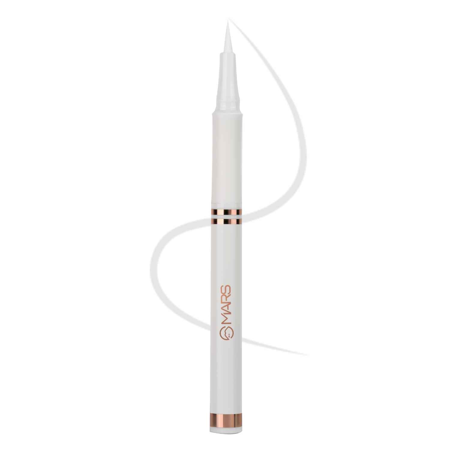 Buy MARS Smudge Proof Liquid Pen Eyeliner with Ultra Fine Tip | Matte Finish & Waterproof (1.5 gm) (White) - Purplle