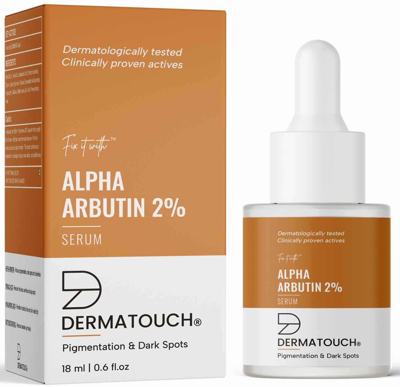 Buy DERMATOUCH Alpha Arbutin 2% Serum | Best For Pigmentation & Dark Spots Reduction | Suitable To All Skin Types | For Both Men & Women | 18 ml - Purplle