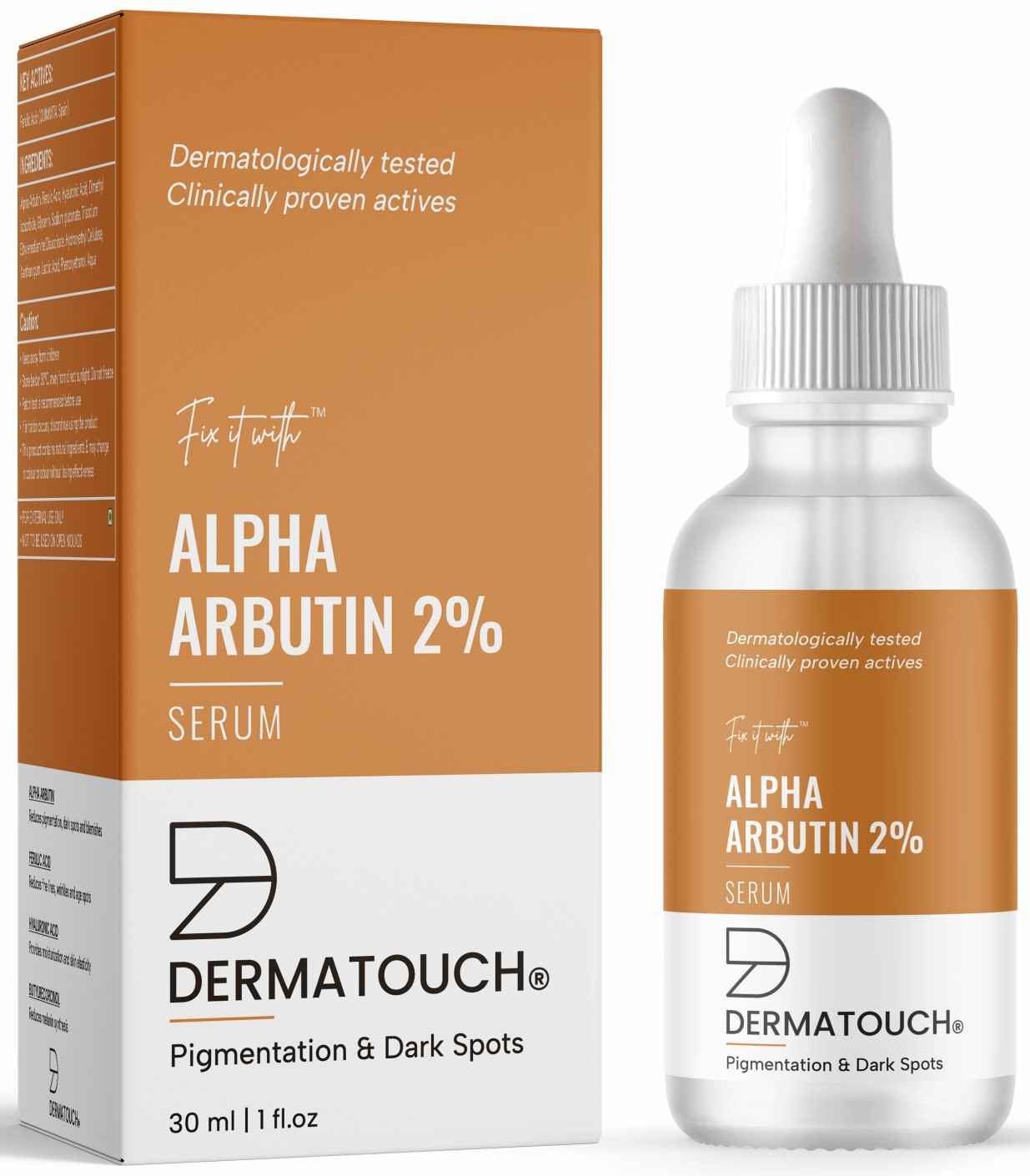 Buy DERMATOUCH Alpha Arbutin 2% Serum | Best For Pigmentation & Dark Spots Reduction | Suitable To All Skin Types | For Both Men & Women | 30 ml - Purplle