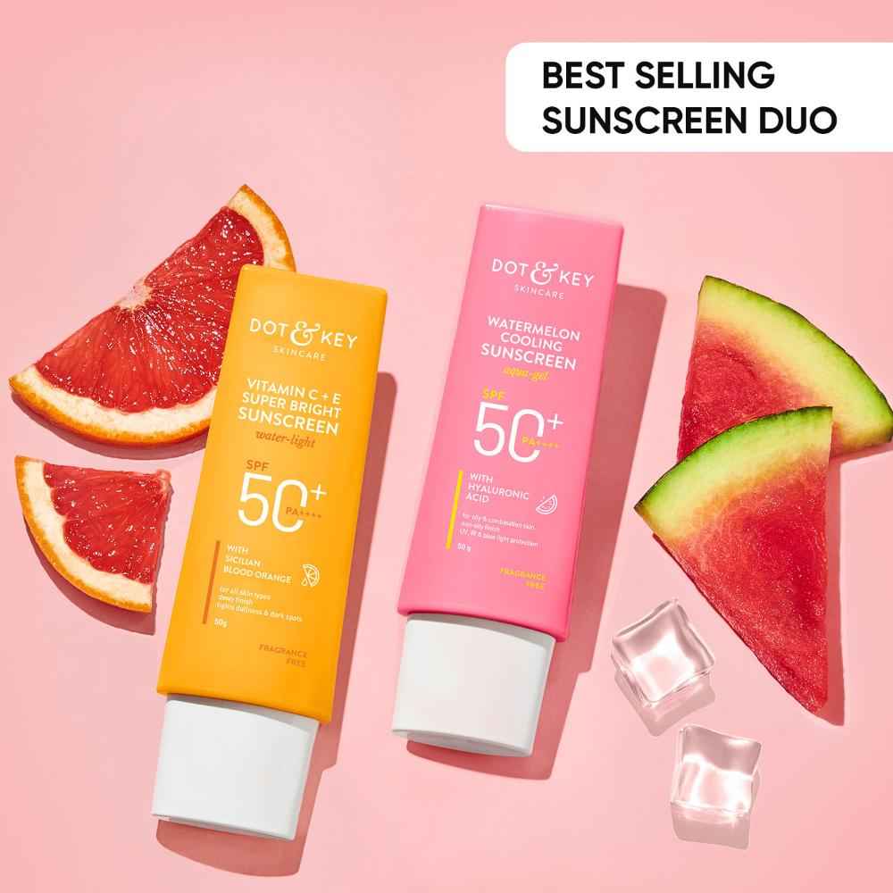 Buy Dot & Key Best Selling Sunscreen Duo - Face Sunscreen | Vitamin C & Watermelon - 100 gm - Purplle