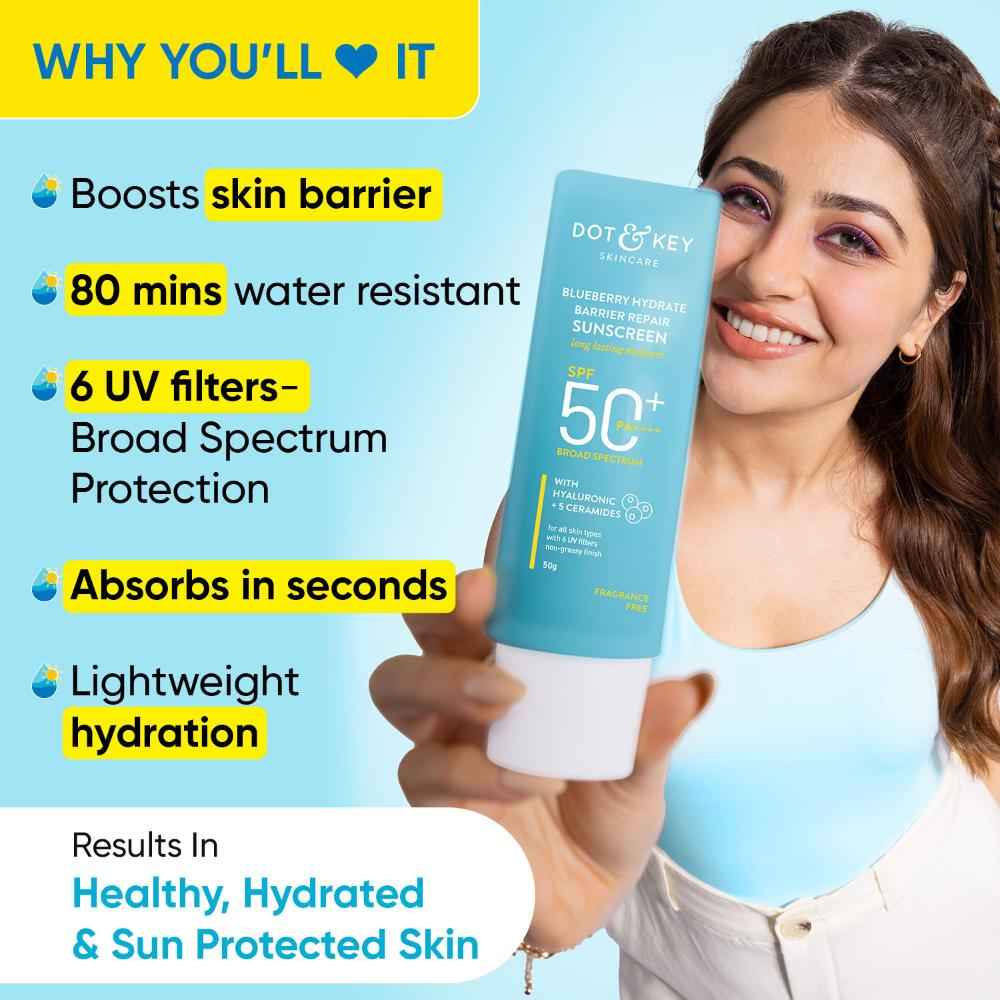 Buy Dot & Key Skin Care Combo with CICA Face Wash & Barrier Repair Sunscreen - 150 gm - Purplle