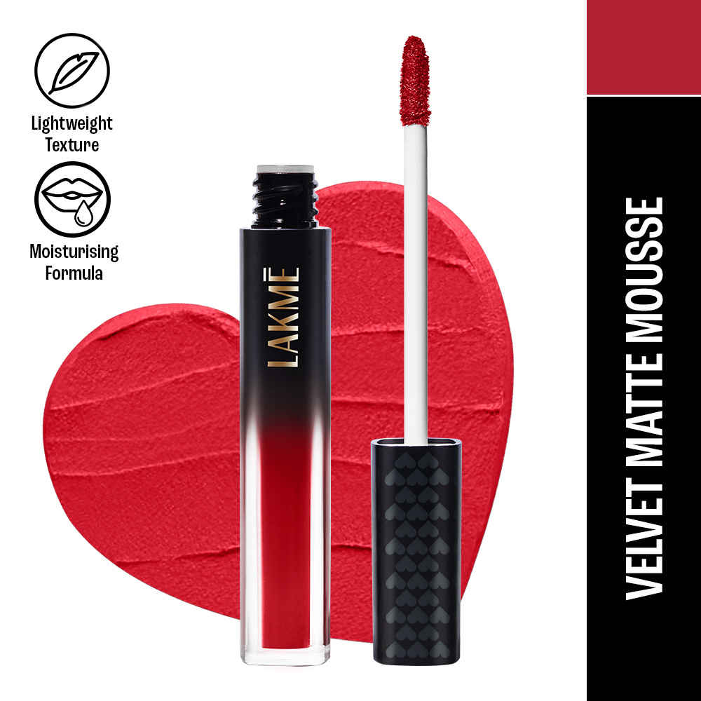Buy Lakme Xtraordin-airy Lip Mousse, Crimson Sky, 4.6 gm - Purplle