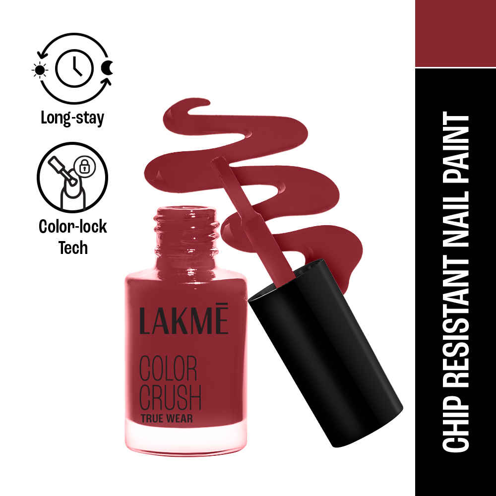 Buy Lakme True Wear Color Crush Nail Polish, Long Lasting & Vibrant Nail Paint, 25, 6 ml - Purplle