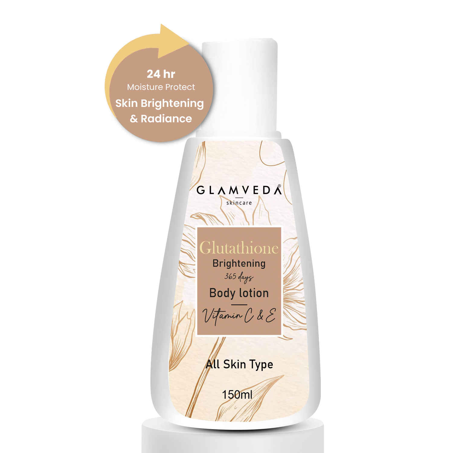 Buy Glamveda Glutathione Brightening Body Lotion Reduces dark spots & tanning with Vitamin C For Skin fairness | All Skin types | 150 ml - Purplle