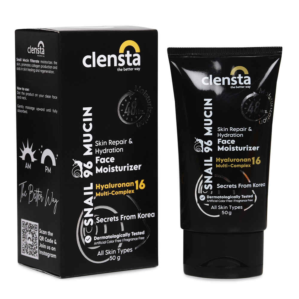 Buy Clensta Snail 96 Mucin Skin Repair Face Moisturizer with 48 Hours Moisturization | Korean Skincare | 96% Active Snail Secretion Filtrate | For Skin Repair & Hydration | For Women & Men All Skin Types | 50 gm - Purplle