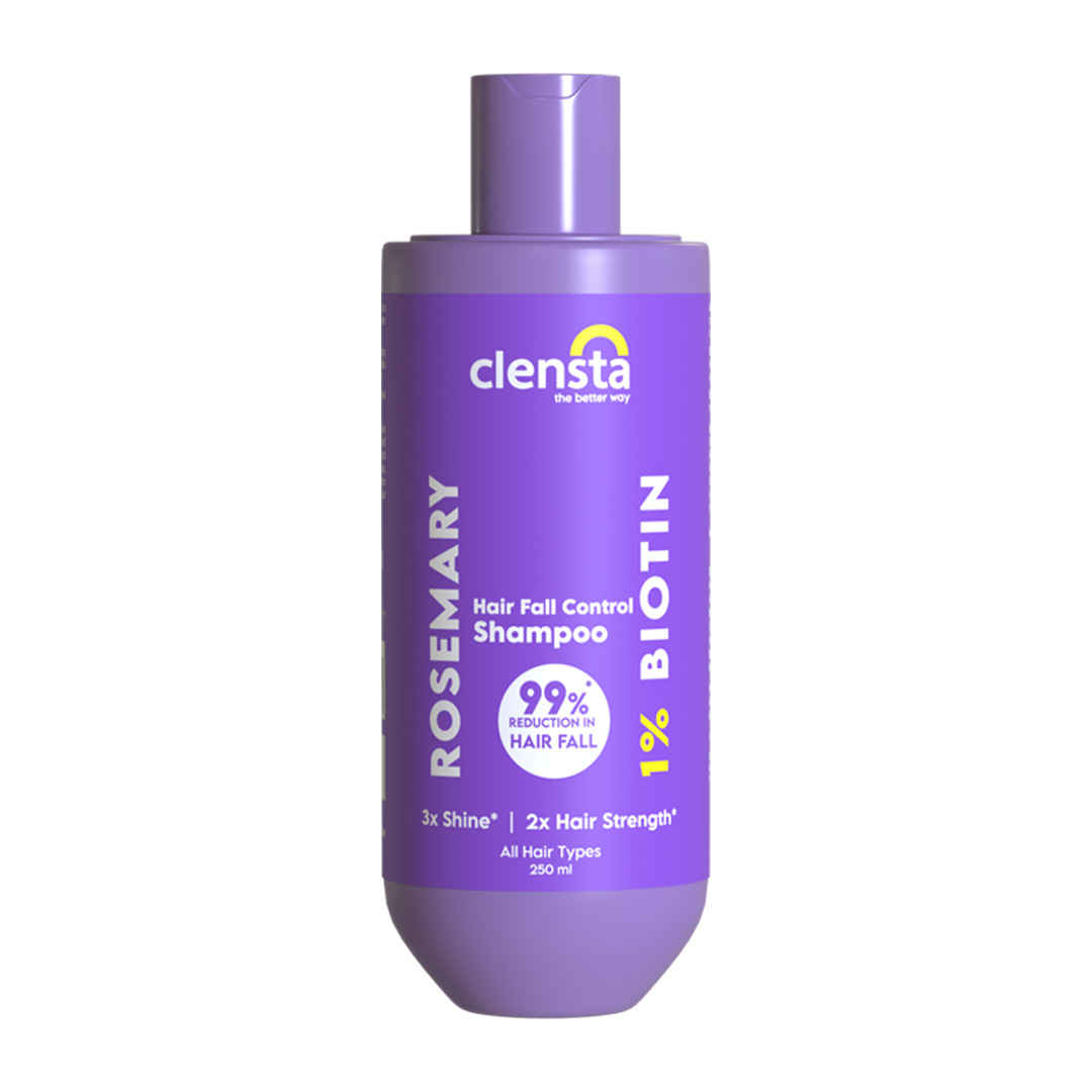 Buy Clensta Rosemary Hair Fall Control Shampoo with Biotin for Reducing Hair Loss, Breakage & Daily use |All Hair Types | Men & Women | Sulfate & Paraben Free 250 ml - Purplle