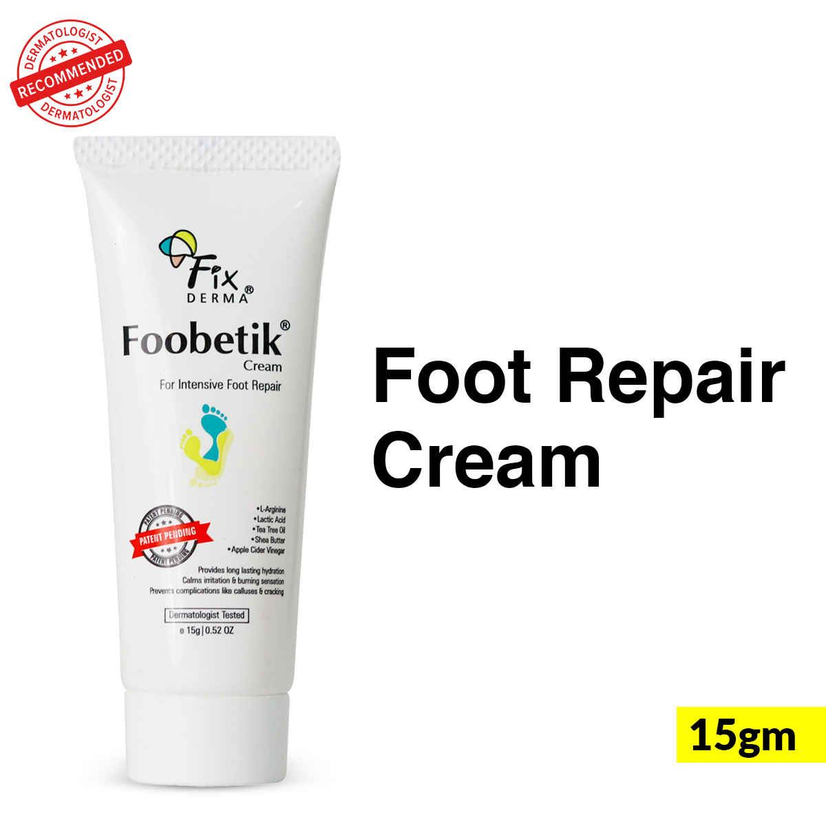 Buy Fixderma Foobetik Cream, Foot Cream, Foot Care, For Dry & Cracked Feet, Moisturizes & Soothes Feet, Heel Repair, For Calloused, Or Chapped Skin, Paraben Free 15 gm (Pack Of 1) - Purplle