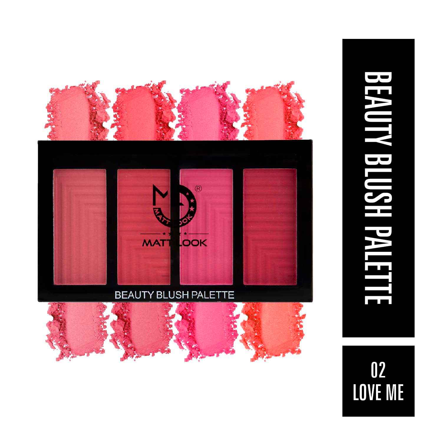 Buy Mattlook Beauty Blush Palette, Face Makeup, Multicolor-2 (20 gm) - Purplle