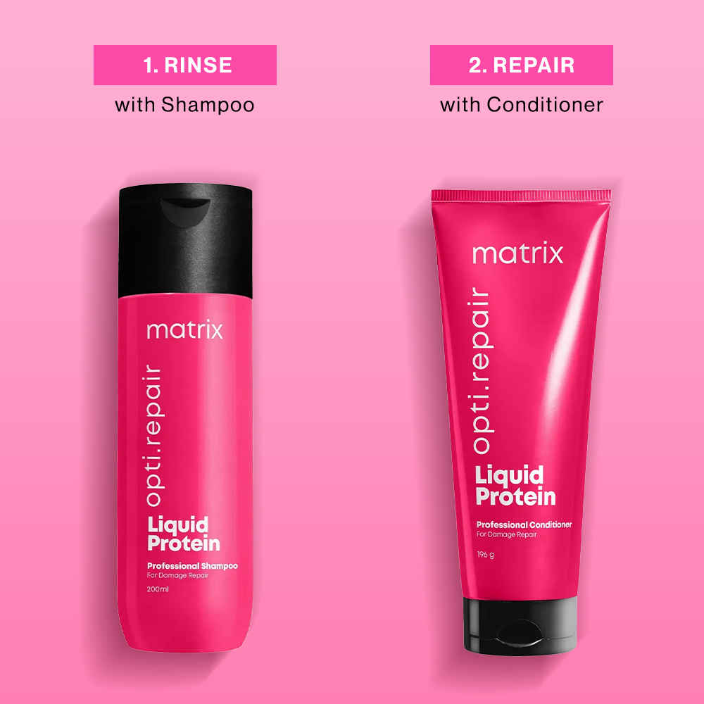 Buy Matrix Opti.Repair Shampoo + Conditioner | With Liquid Protein | For Damaged Hair (200 ml + 98 gm) - Purplle