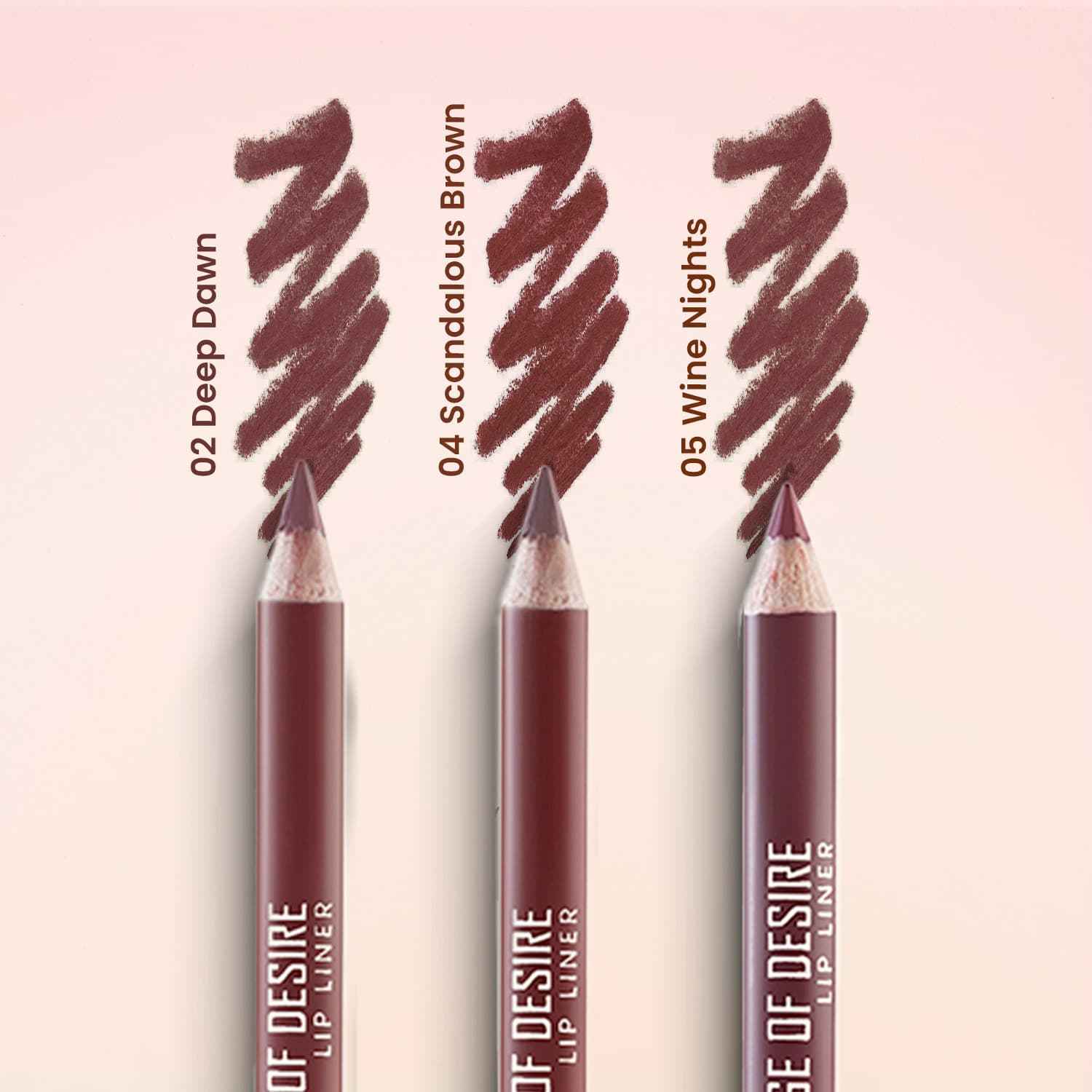 Buy MARS Edge of Desire Lip Liners - Set of 3 - A - Purplle