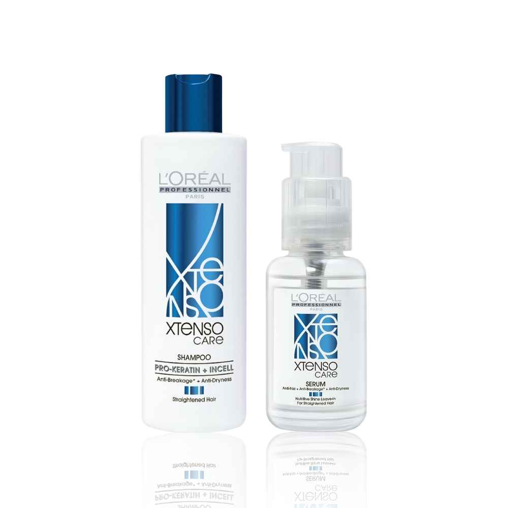 Buy L'Oreal Professionnel Xtenso Care Shampoo + L'Oreal Professionnel Xtenso Care Serum (250 ml + 50 ml) - Purplle