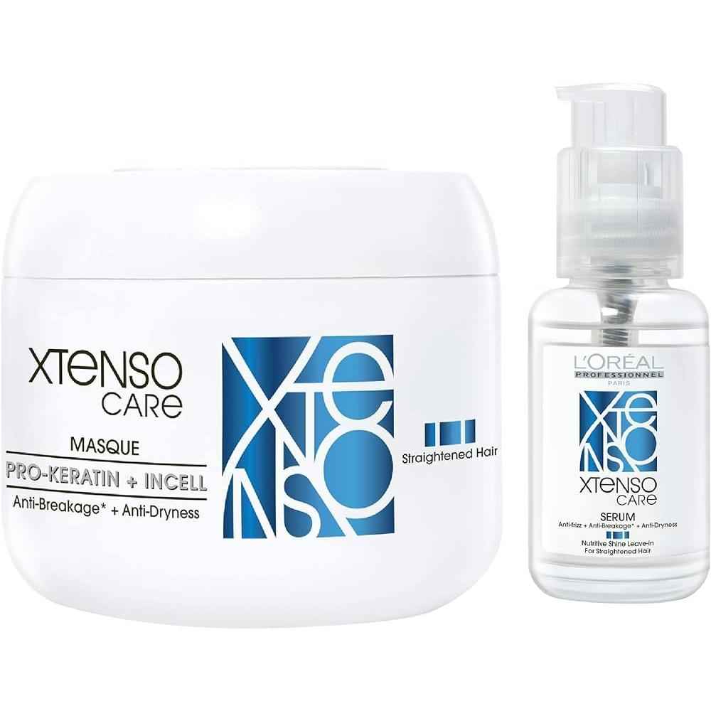 Buy L'Oreal Professionnel Xtenso Care Mask (196gms) + L'Oreal Professionnel Xtenso Care Serum (50 ml) - Purplle