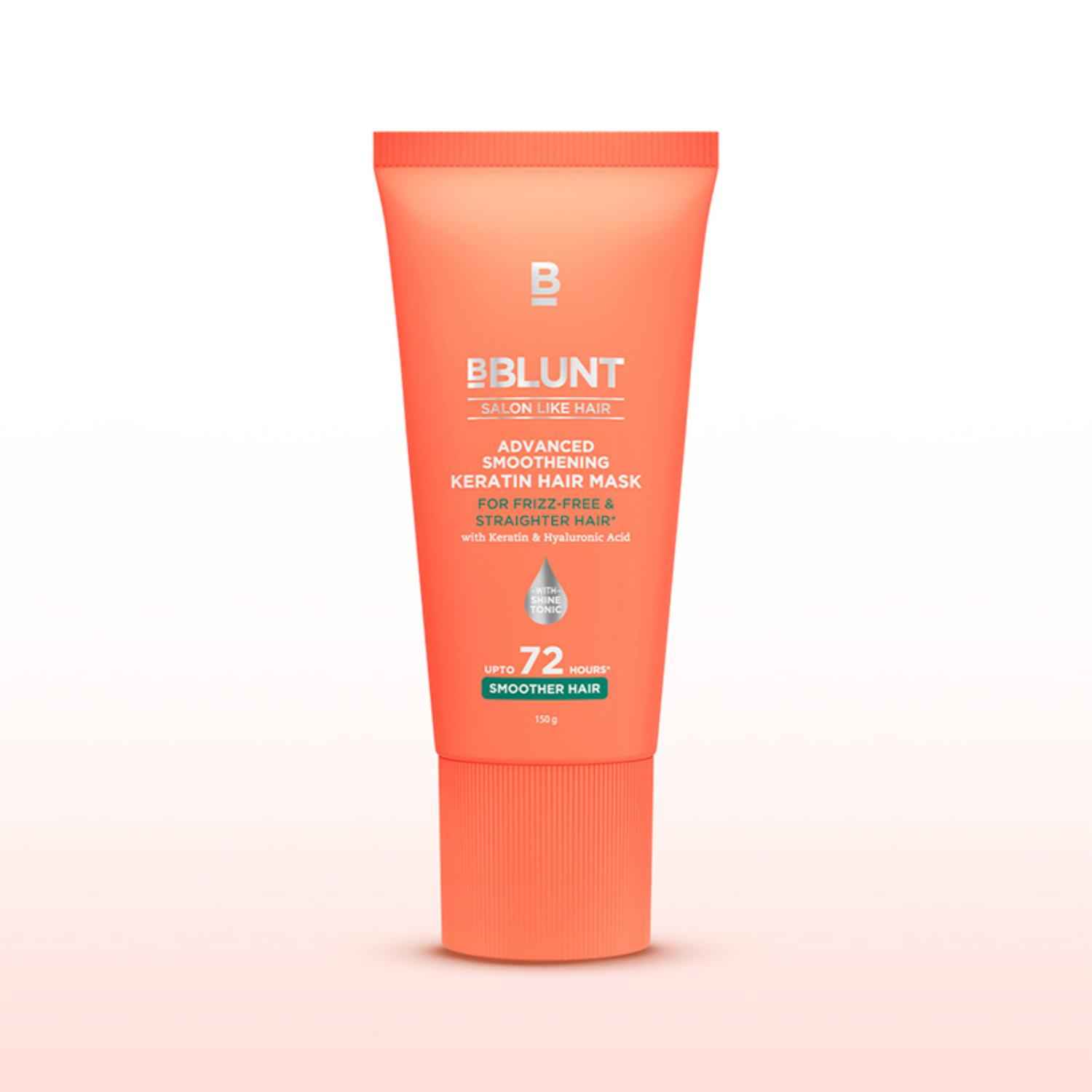Buy Bblunt Advanced Smoothening Hair Mask with Keratin & Hyaluronic Acid - 150 gm Makes Hair Frizz-Free & Straight | Deeply Nourishes | Adds Spectacular Shine - Purplle