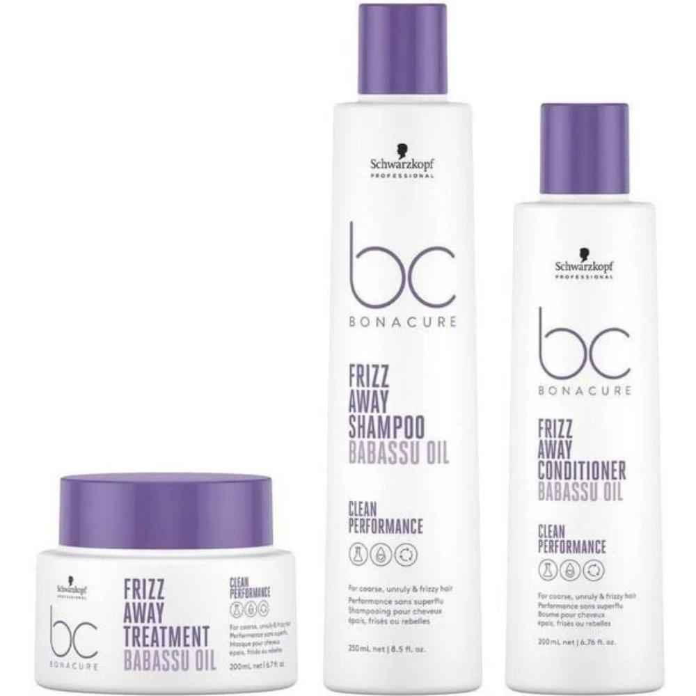 Buy Schwarzkopf Professional Bonacure Frizz Away Shampoo + Conditioner + Mask Combo - For Dry & Frizzy Hair (250 ml + 200 ml + 200 ml) - Purplle