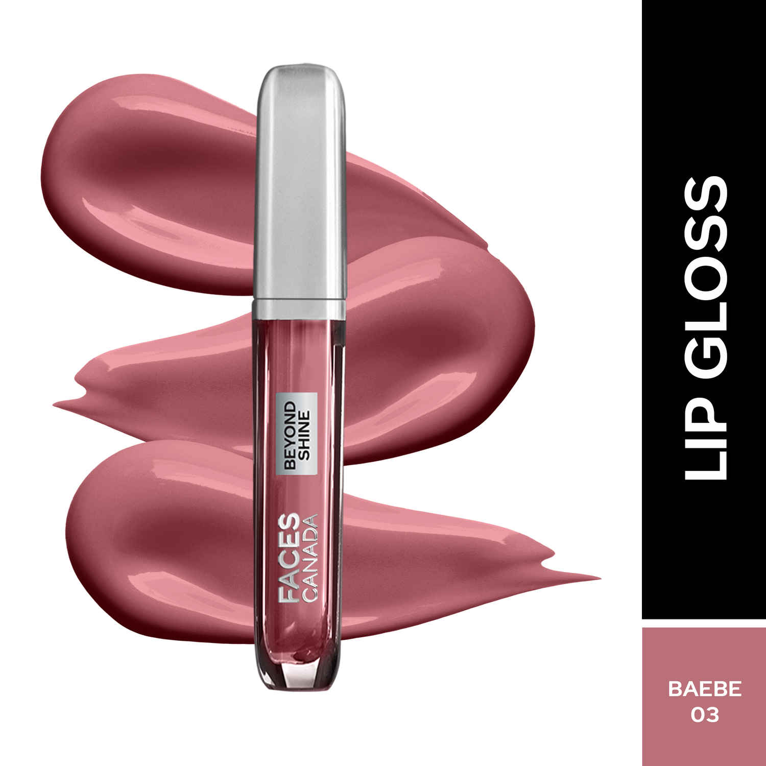Buy FACES CANADA Beyond Shine Lip Gloss - BAEbe, 3.8 ml | Lightweight Non-Sticky Texture For Plump & Glossy Lips | Instant Shine | Macadamia Oil For Hydration - Purplle
