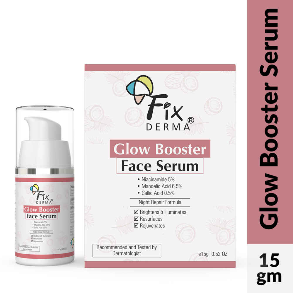 Buy Fixderma 5% Niacinamide Serum Glow Booster Face serum with 6.5% Mandelic Acid & 0.5% Gallic Acid | Skin Brightening Serum | Face Serum for Men & Women - 15 gm - Purplle