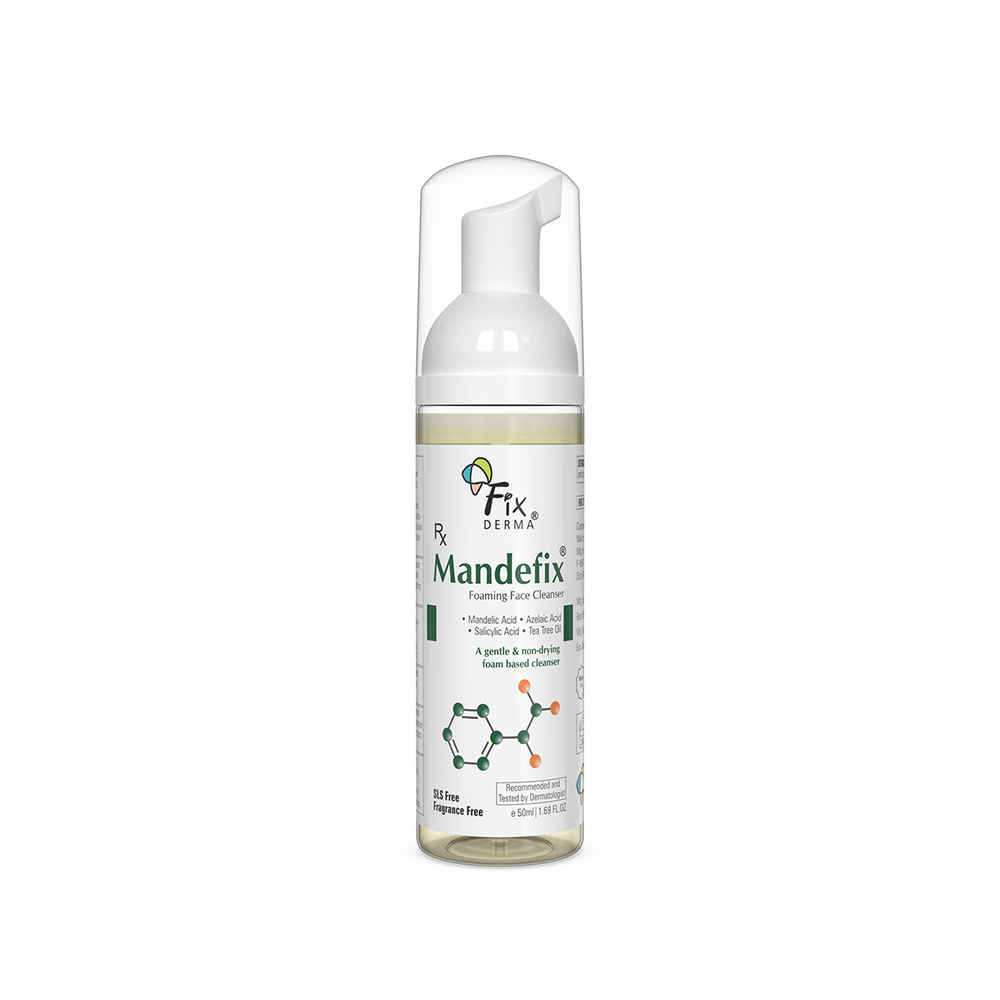 Buy Fixderma Salicylic Acid Mandefix Foaming Face Cleanser for Men & Women | Nondrying Cleanser Salicylic Acid Face Wash - 50 ml - Purplle