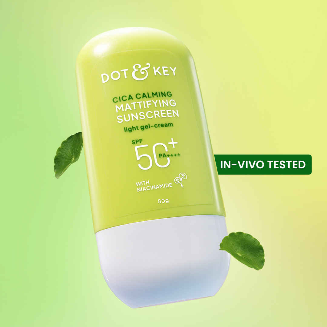 Buy Dot & Key CICA Claiming Niacinamide Sunscreen with SPF 50 PA+++ | In-Vivo Tested Face Sunscreen for Oily, Acne Prone & Sensitive Skin | 80 gm - Purplle