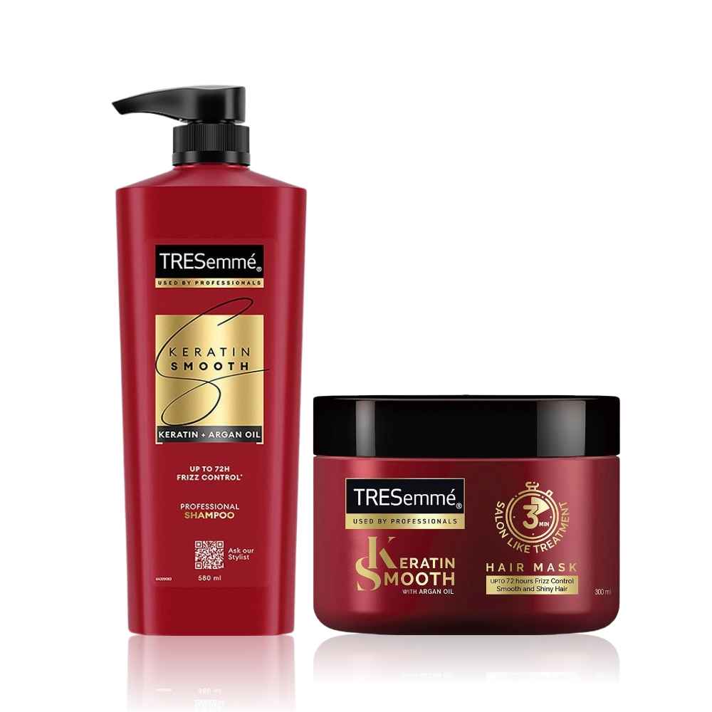 Buy TRESemme Keratin Smooth Shampoo (580 ml) + TRESemme Keratin Mask (300 ml) - Purplle