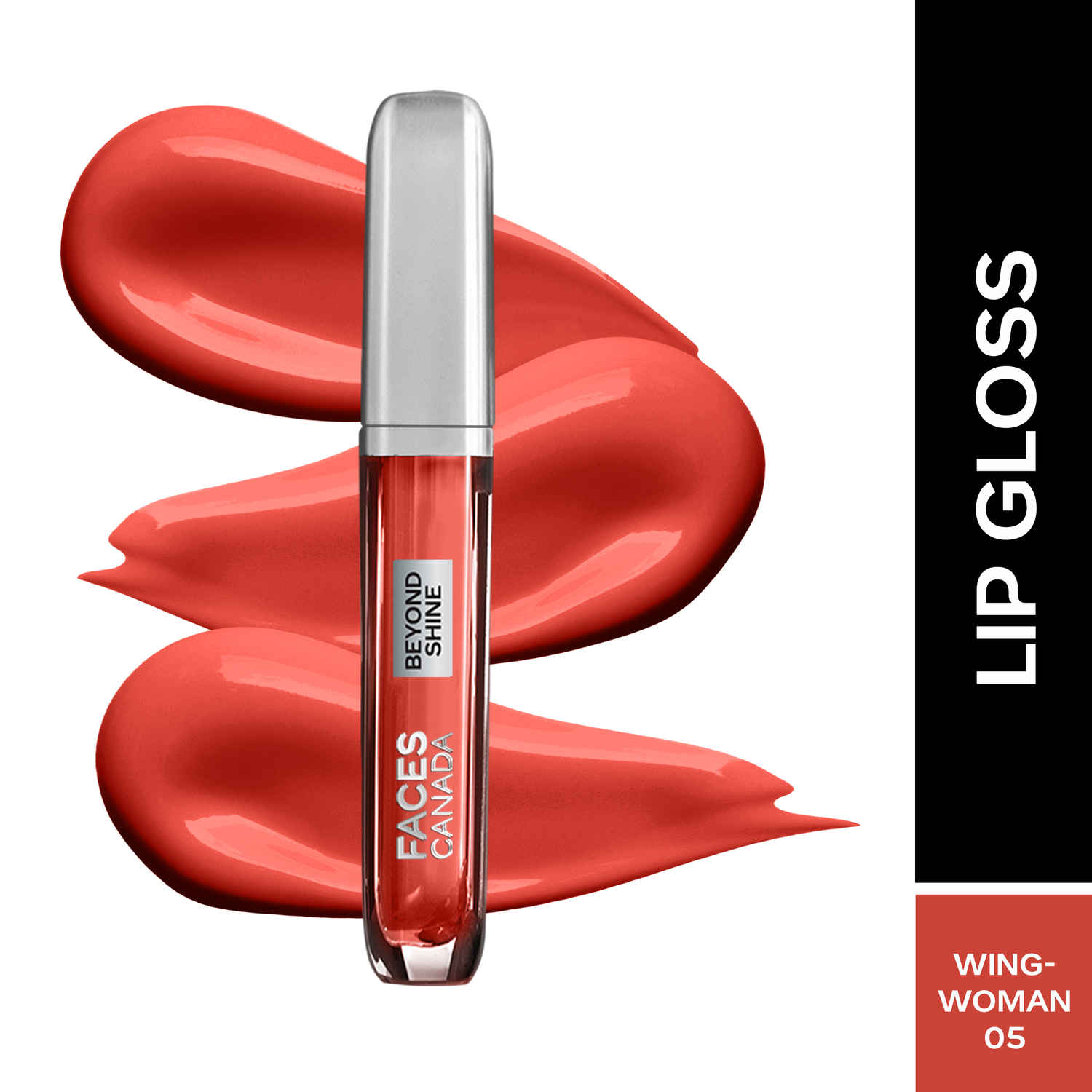 Buy FACES CANADA Beyond Shine Lip Gloss - Wingwomen 05, 3.8 ml | Lightweight Non-Sticky Luxurious Texture For Glossy Lips | Instant Shine | Fuller, Supple & Plump Lips | 24HR Hydration - Purplle